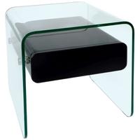 Greenapple Glass Plus Mauritius Lamp Table - Black LY1202