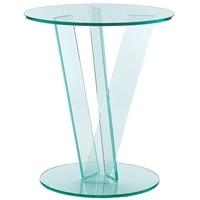 greenapple pure glass round occasional table 59128