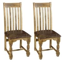 Granary Royale Vintage Leather Dining Chair (Pair)