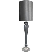 Grey Pearl Statement Lamp with Grey Snakeskin Shade