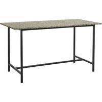 Granite Grey Dining Table with Black Legs