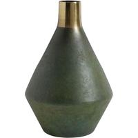 Green with Gold Top Metal Vase (Set of 3)