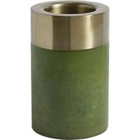 Green with Gold Band Metal Candle Holder 20cm (Set of 3)