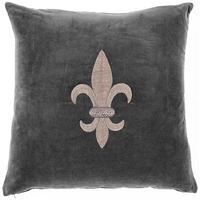 Grey Velvet Large Pillow Theroux