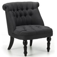 Gracie Button Chair, Dark Grey