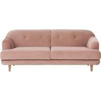 gracie 3 seater sofa vintage pink velvet