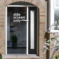 GRP Black & White Composite Sidelight With Frosted Safety Glass