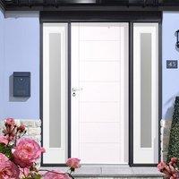 GRP White Modica Composite Door with Two Sidelights