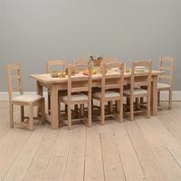 grove oak 220 265 310cm ext table and 8 chairs