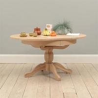 grove oak 110 145cm round ext dining table