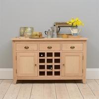 grove oak sideboard with wine rack