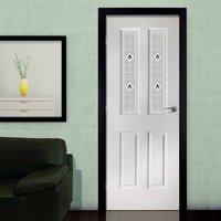 grainger grained pvc door black fusion style toughened glass