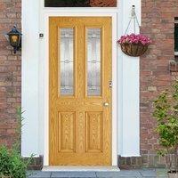 grp oak malton glazed composite door