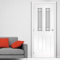 Grainger Grained Pvc Door - Victorian Style Toughened Glass