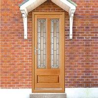 Granada External Oak Door and Frame Set Bronze Tinted Double Glazing