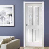 Grainger Grained Pvc Door - Callini Style Toughened Glass