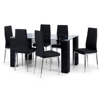 Greenwich Glass 6 Seater Dining Set