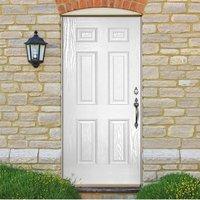 GRP White Colonial 6 Panel Composite Door