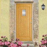 grp oak cottage glazed composite door