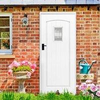 GRP White Cottage Glazed Composite Door