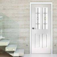 grainger grained pvc door 3 bevel style toughened glass