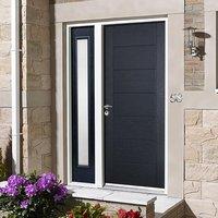 GRP Grey Modica Composite Door with Single Sidelight