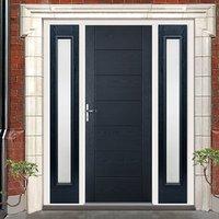 GRP Grey Modica Composite Door with Two Sidelights