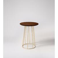 grove side table in mango wood metallic