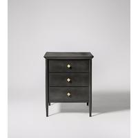 Grantham bedside table in gunmetal & brass