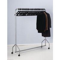 grey garment rail plus 30 grey plastic hangers