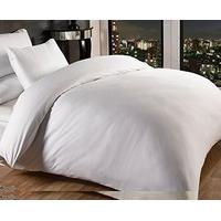 Grovesnor Satin Stripe Cotton Rich 1000 Thread Count Fitted Sheet, Polyester-Cotton, Super King Size, Extra deep, White