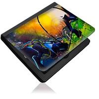 Graffiti 10002, Black Leather Back Flip Case Sleeve Cover with Colourful Design for Apple iPad 1 2 3 4.