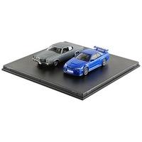 GreenLight Fast & Furious 2 car set Chevy Chevelle SS & Nissan Skyline GT-R Drag race scene (1:43 Scale)