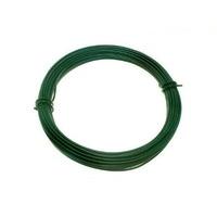 Green Plastic Coated Garden Fence Wire 2 Mm x 1.4 Mm x 15 Metres ( 2 roll )