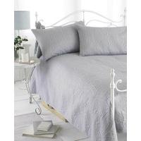 grey reversible embossed quilted bedspread parisienne includes 2 pillo ...