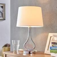 Great Joelyna table lamp with fabric lampshade