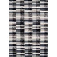 graphite grey geometric rug texan 200x300