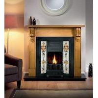 grand corbel wooden fireplace package with prince cast