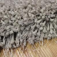 grey silver super thick shaggy rug cascade 100x150