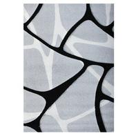 grey black soft geometric rug rumba 100x180