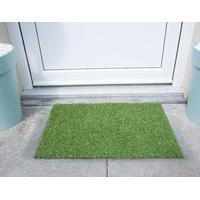 Green Strong Dirt Catcher Doormat 15mm Artificial Garden Grass