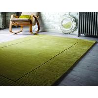 Green Textures Plain Modern Wool Rug 120X170