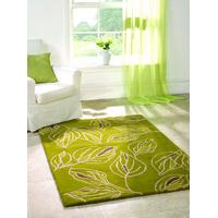 green floral contemporary rug medow 160x230