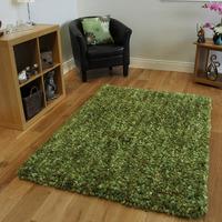 Green Soft Shaggy Rug Carnaby Small