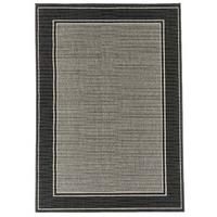 grey black bordered outdoor rugs floorit 135x190