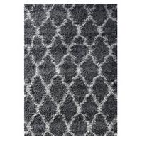 Grey Trellis Shaggy Rug Helsinki L