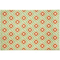Green & Orange Geometric Outdoor Rug - Floorit 160x230