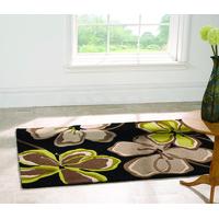 Green & Black Carved Contemporary Rug Medow 160X230