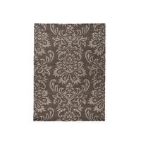 grey carved damask modern wool rug 120x170