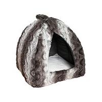 Grey/Cream Snuggle Plush Pyramid 15Inch